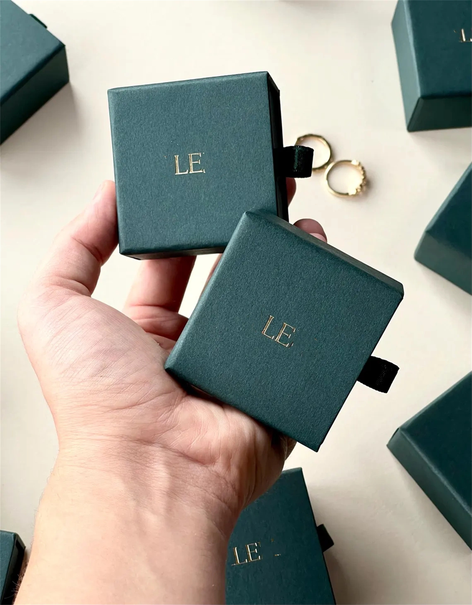 20 pcs Tiny dark green ring bo - Wedding Package Gold incelemesi ve fiyatı