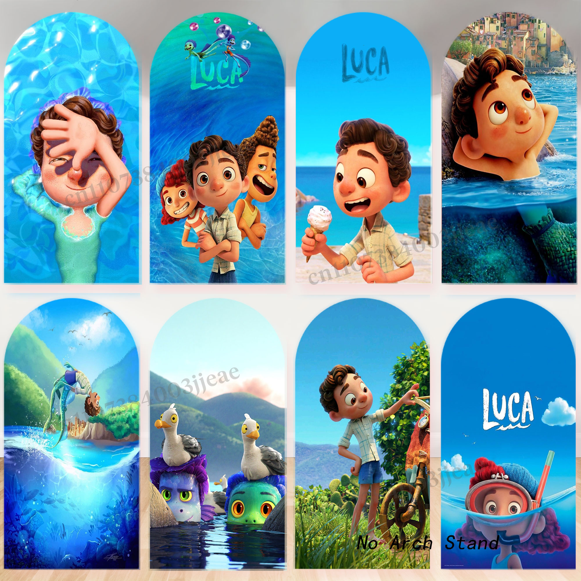 Cartoon Luca Theme Arch Backdr - Photo Booth Prop incelemesi ve fiyatı