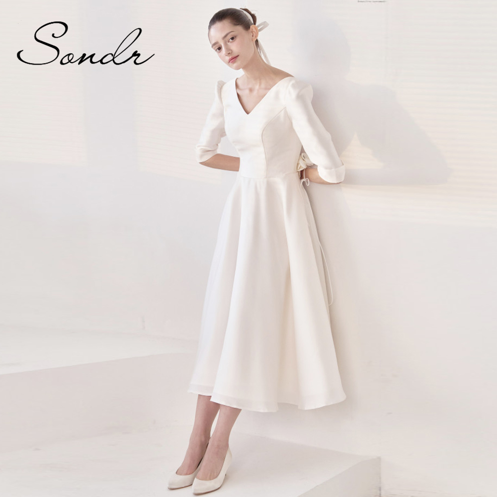 Sondr V-Neck Satin Half Sleeve - Wedding Qq incelemesi ve fiyatı