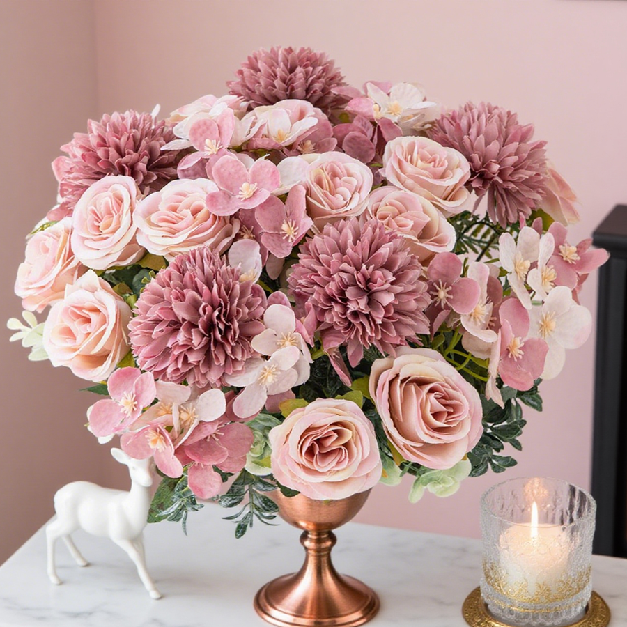 1/4pcs Artificial Flower Rose  - Flower Girl Basket incelemesi ve fiyatı