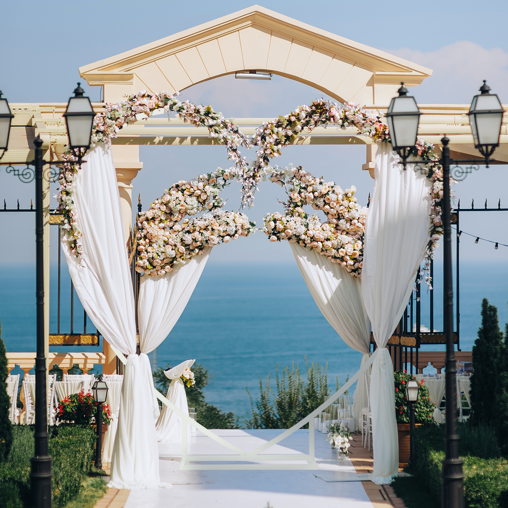Heart Shaped White Metal Ballo - Wedding Balloon Arch incelemesi ve fiyatı