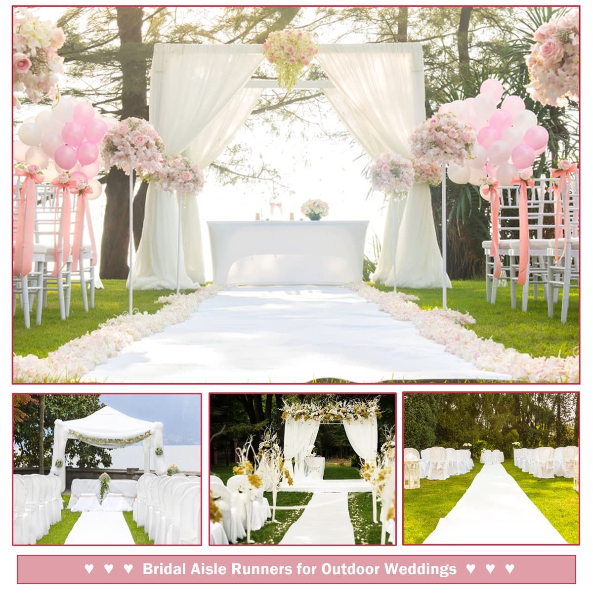 1.5M Wide Wedding White Carpet - Aisle Runner White incelemesi ve fiyatı