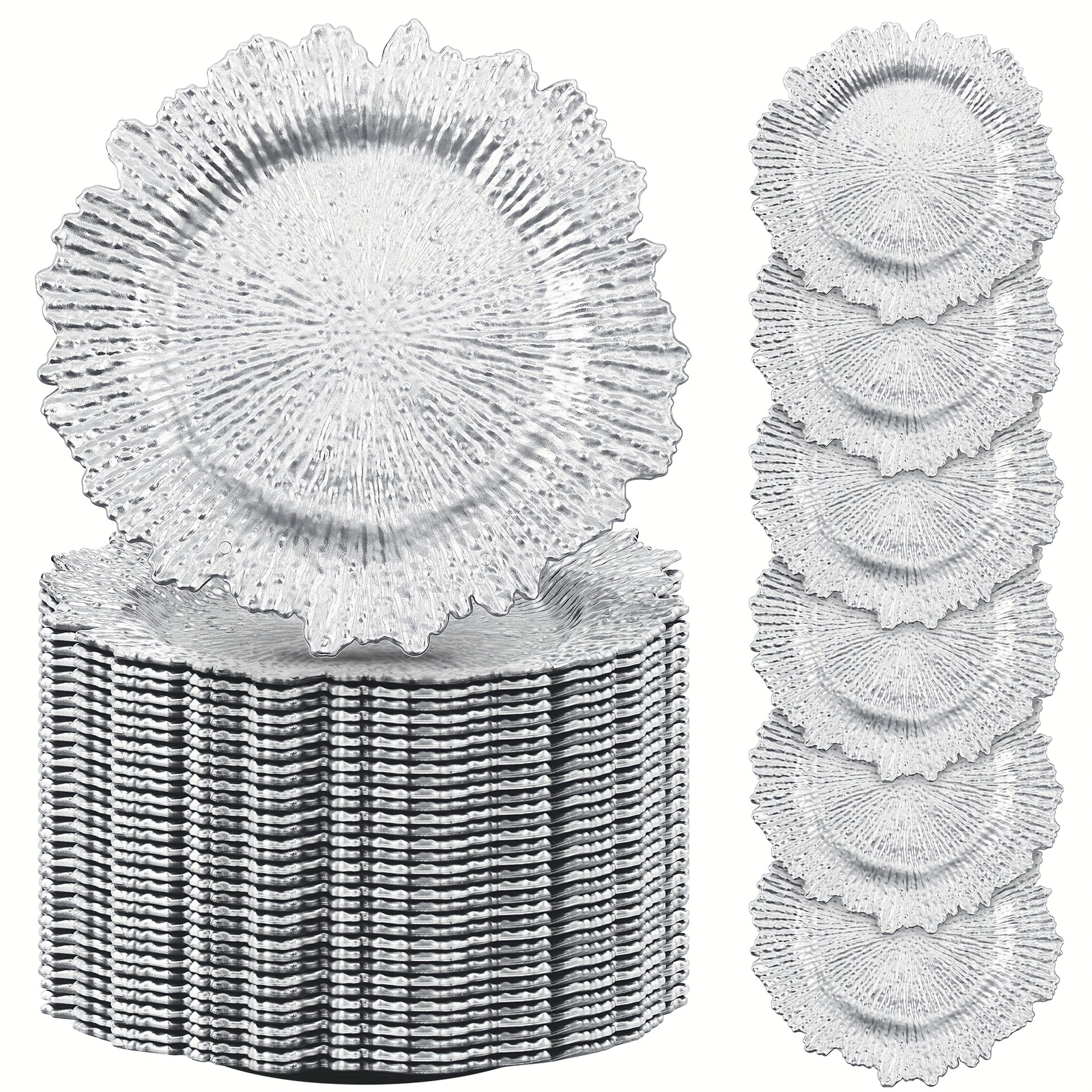 100pcs Reef Charger Plates Bul - Wedding Supply In Bulk incelemesi ve fiyatı