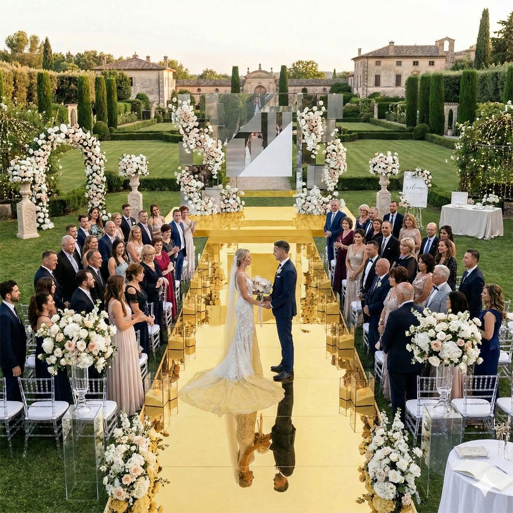 White Mirrored Floor Wedding A - Aisle Runner White incelemesi ve fiyatı