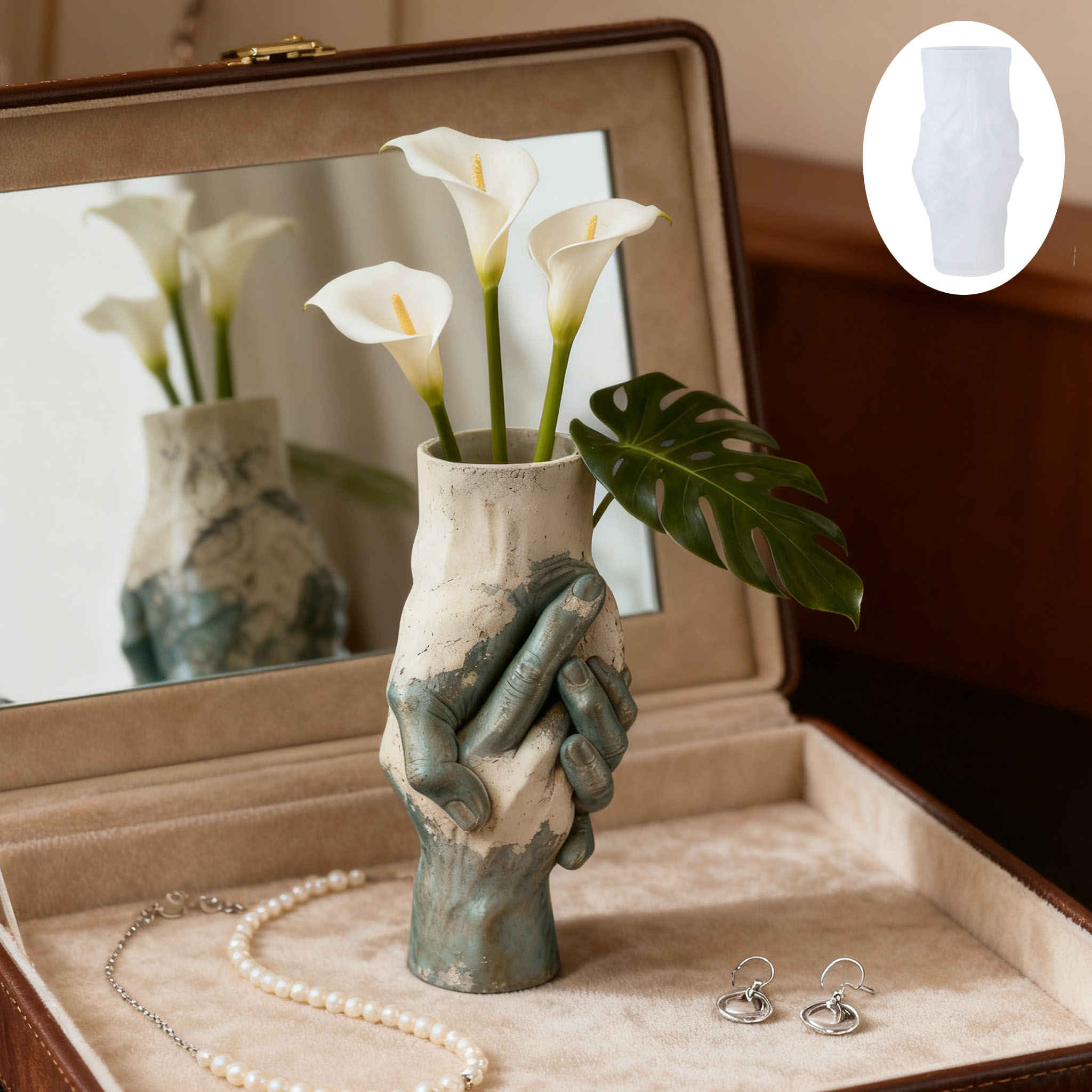 Artistic Hand-in-Hand Vase Sil - Flower Girl Basket incelemesi ve fiyatı