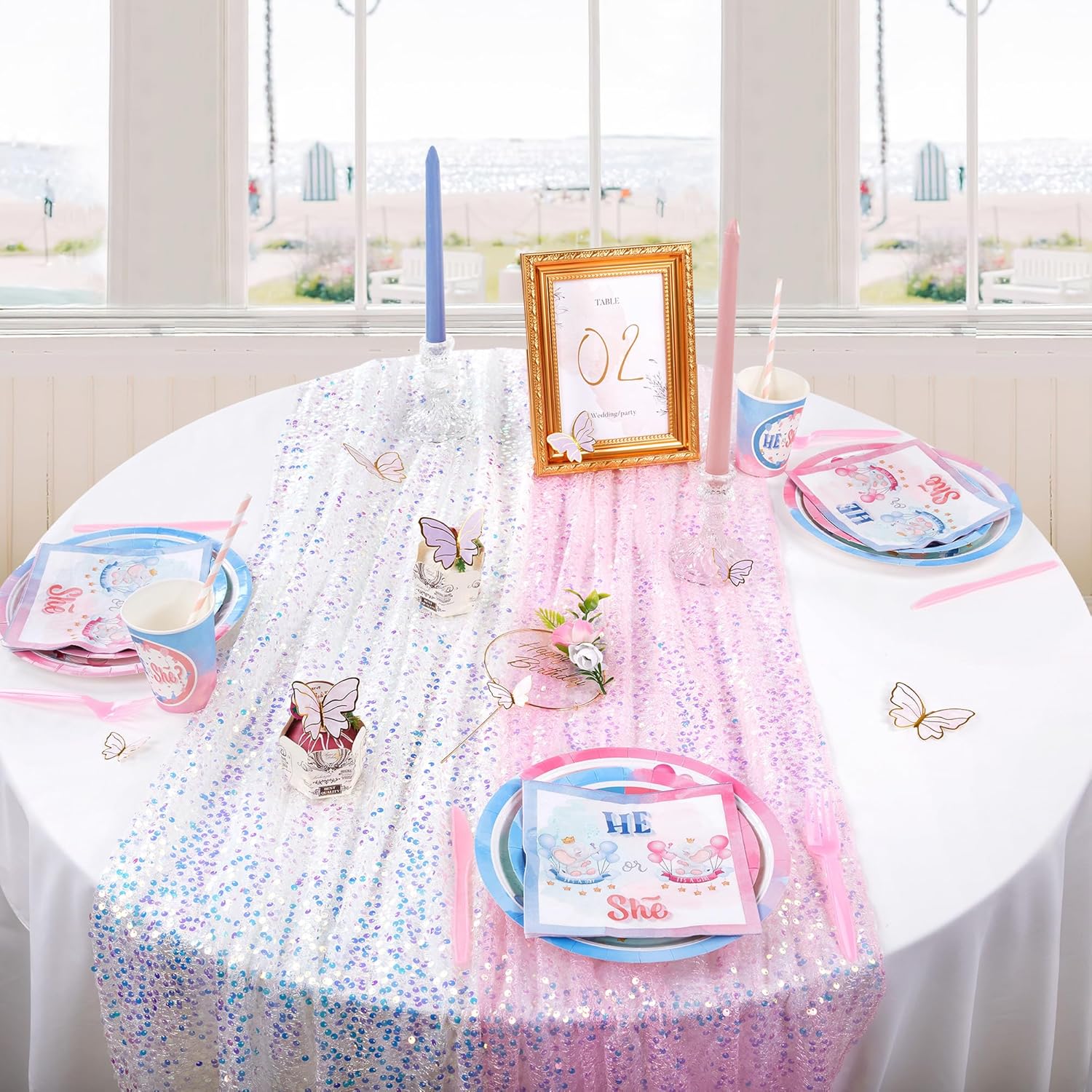 Glitter Iridescent Sequin Tabl - Table Runner Sequin incelemesi ve fiyatı