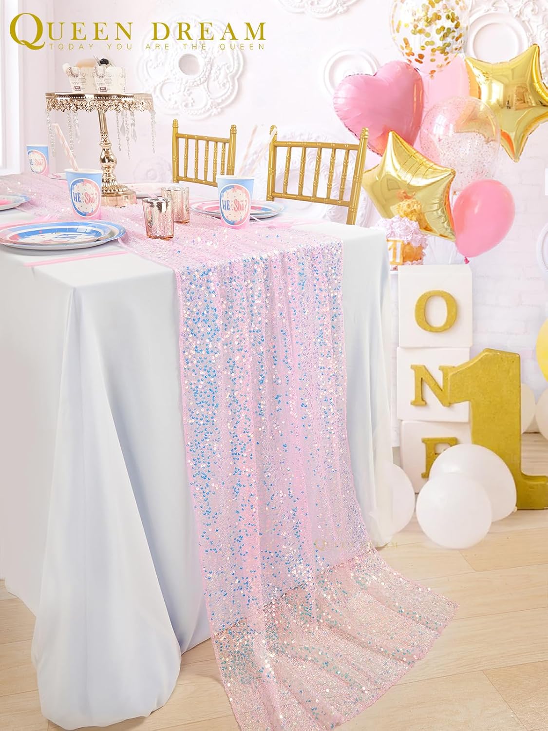 Glitter Iridescent Sequin Tabl - Table Runner Sequin incelemesi ve fiyatı