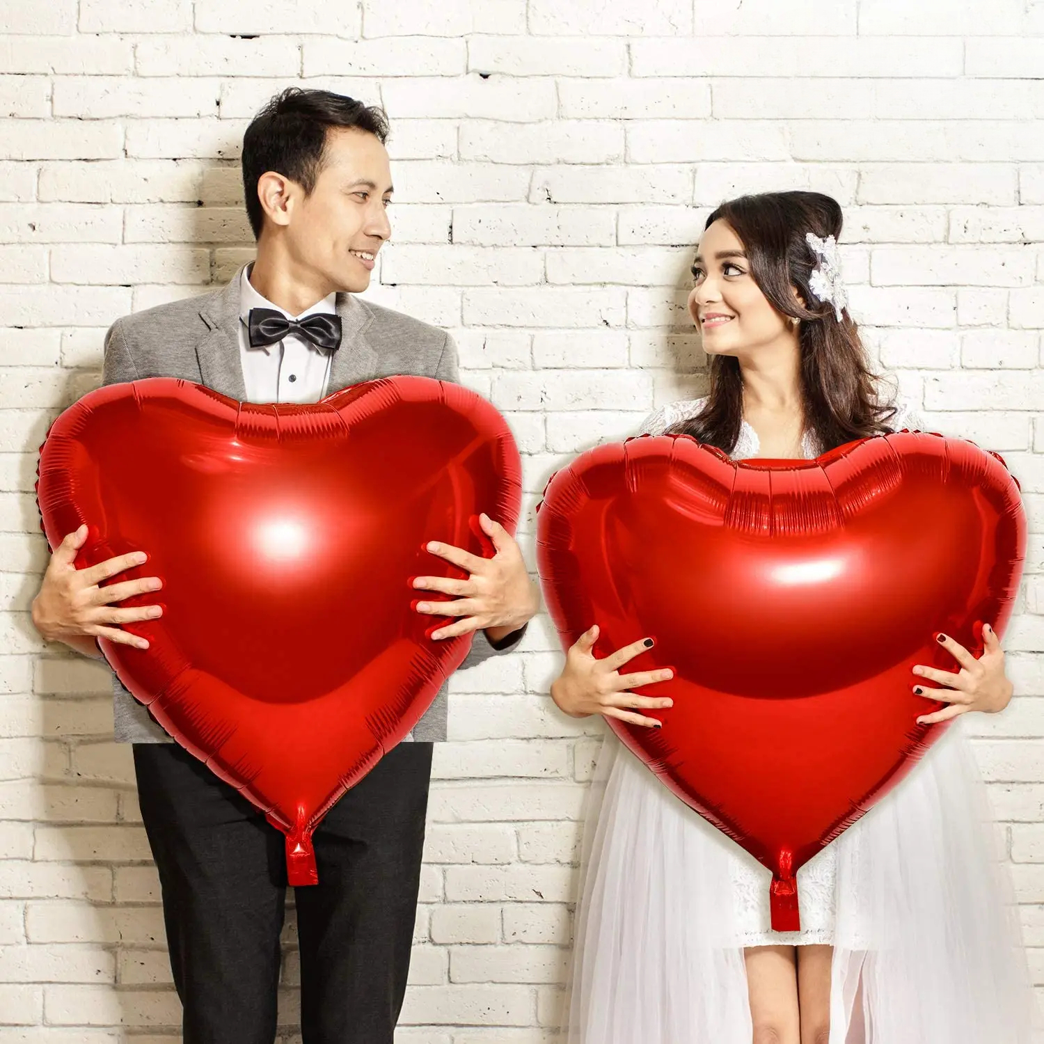 1/2pcs 36 inches Heart balloon - Wedding Qq incelemesi ve fiyatı
