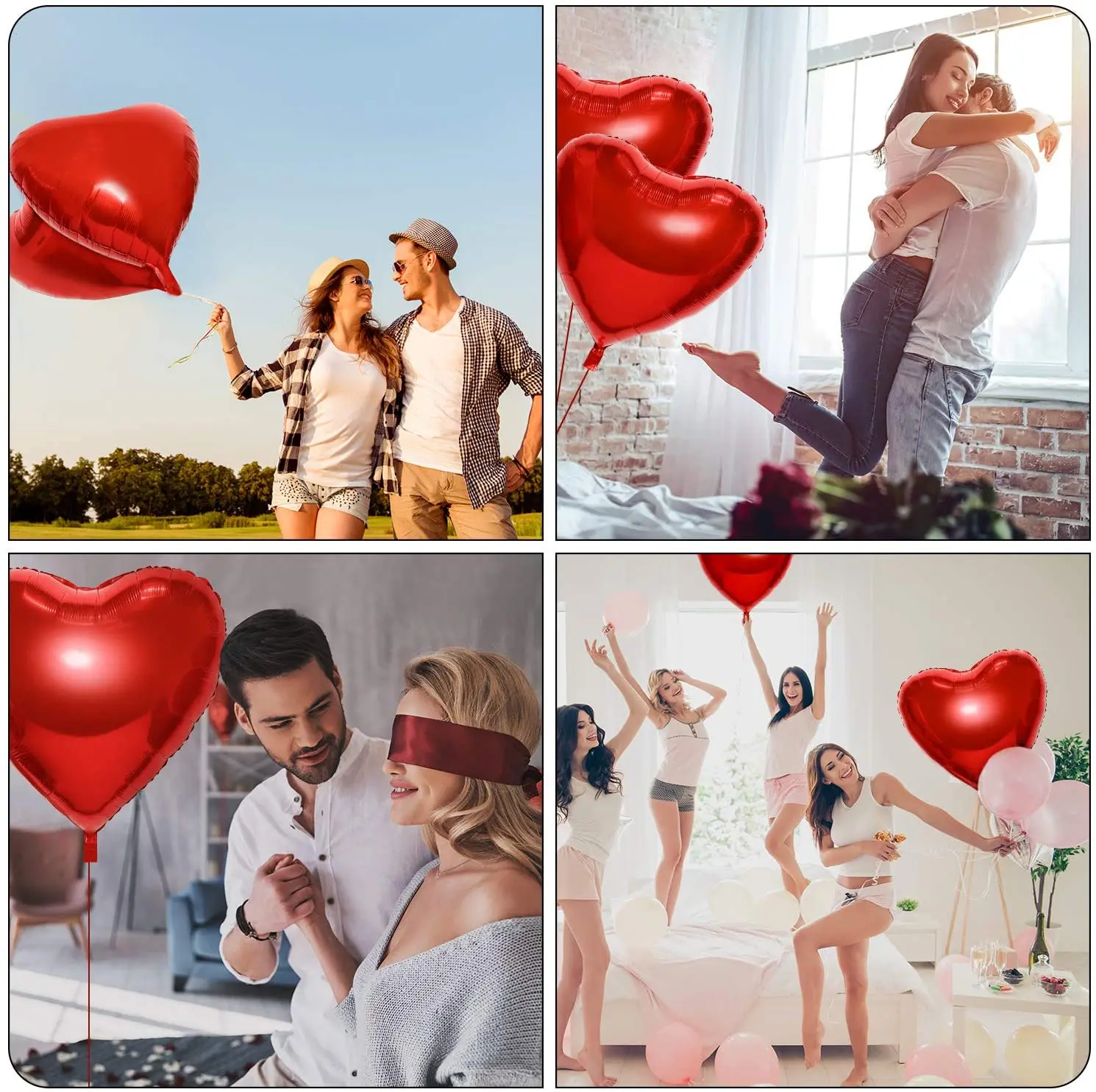 1/2pcs 36 inches Heart balloon - Wedding Qq incelemesi ve fiyatı