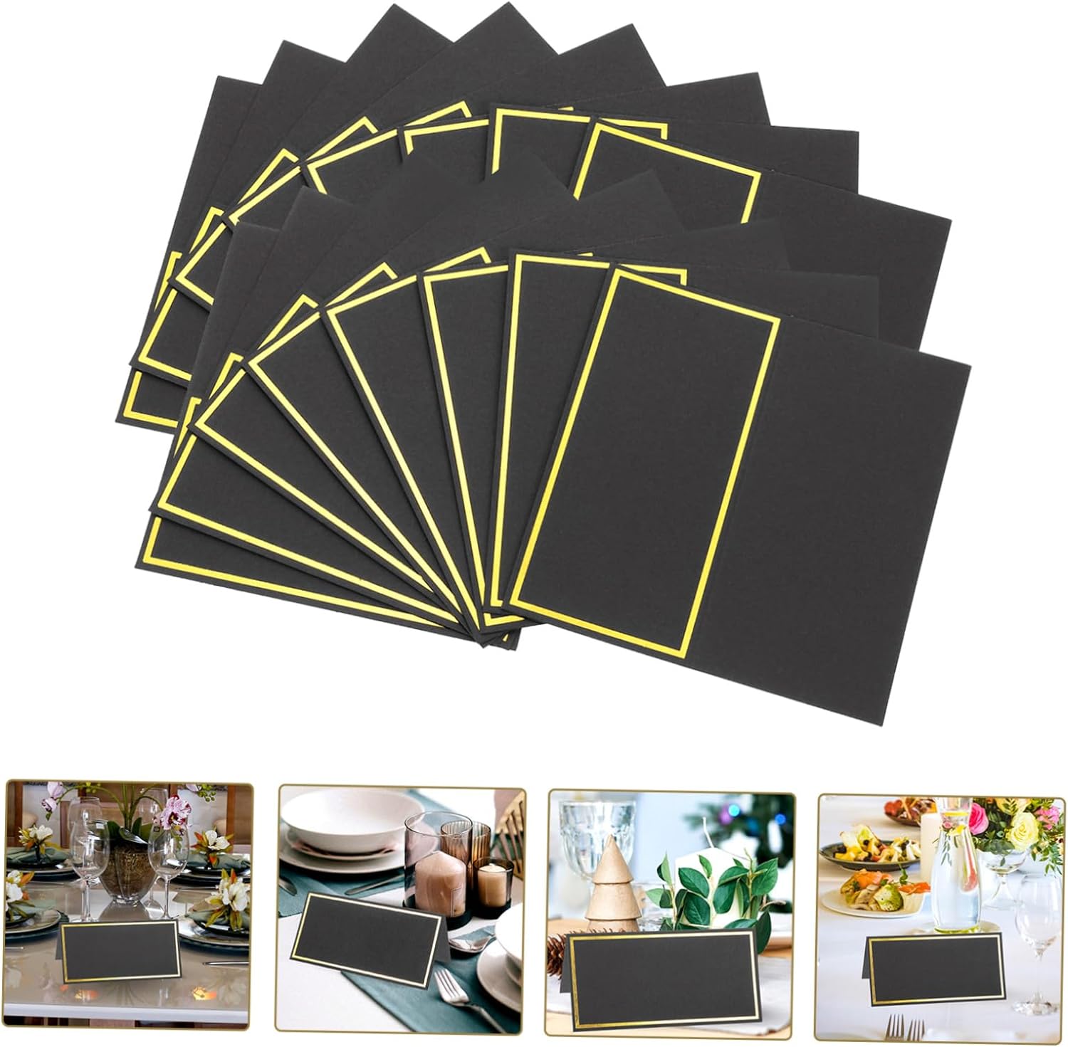 10/20/50pcs Black Gold Name Pl - Table Number Gold incelemesi ve fiyatı