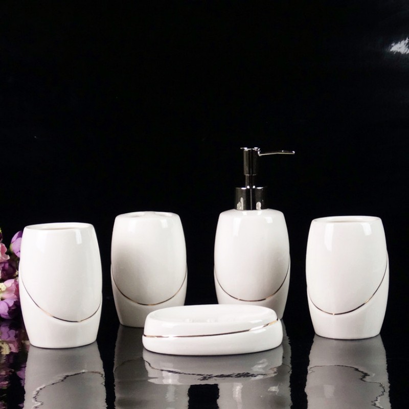 White Ceramic Bathroom Supplie - Wedding Bathroom Supply Kit incelemesi ve fiyatı