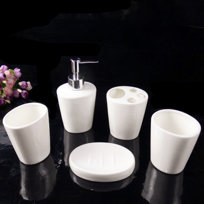 White Ceramic Bathroom Supplie - Wedding Bathroom Supply Kit incelemesi ve fiyatı